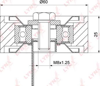 LYNXauto PB-7232 - Ролик, поликлиновый ремень www.autospares.lv