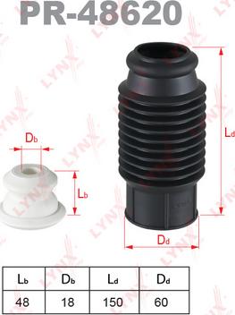 LYNXauto PR-48620 - Dust Cover Kit, shock absorber www.autospares.lv