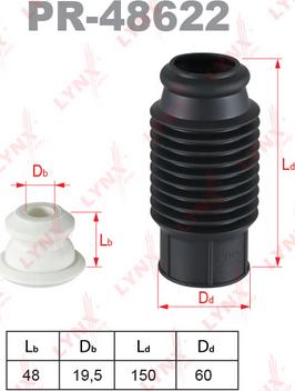 LYNXauto PR-48622 - Dust Cover Kit, shock absorber www.autospares.lv