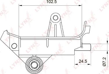 LYNXauto PT-1001 - Tensioner, timing belt www.autospares.lv