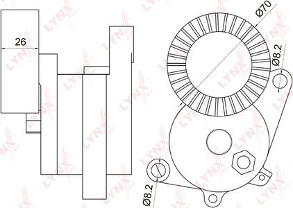 LYNXauto PT-3007 - Siksnas spriegotājs, Ķīļsiksna www.autospares.lv