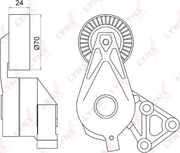 LYNXauto PT-3039 - Натяжитель, поликлиновый ремень www.autospares.lv