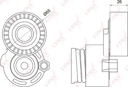 LYNXauto PT-3035 - Belt Tensioner, v-ribbed belt www.autospares.lv