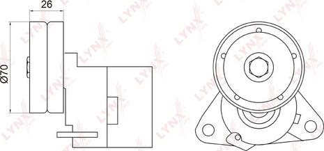 LYNXauto PT-3031 - Siksnas spriegotājs, Ķīļsiksna www.autospares.lv