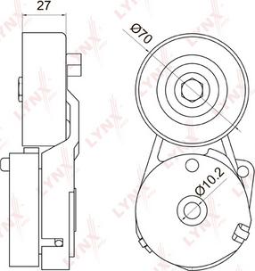 LYNXauto PT-3029 - Belt Tensioner, v-ribbed belt www.autospares.lv