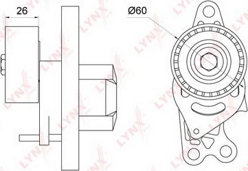 LYNXauto PT-3159 - Натяжитель, поликлиновый ремень www.autospares.lv