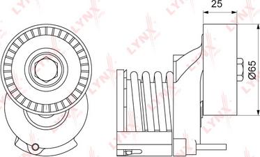 LYNXauto PT-3105 - Siksnas spriegotājs, Ķīļsiksna www.autospares.lv