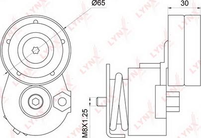 LYNXauto PT-3139 - Belt Tensioner, v-ribbed belt www.autospares.lv