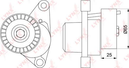 LYNXauto PT-3178 - Натяжитель, поликлиновый ремень www.autospares.lv