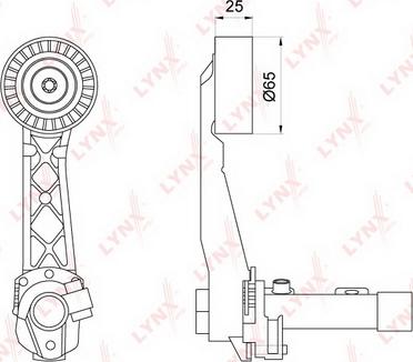 LYNXauto PT-3209 - Натяжитель, поликлиновый ремень www.autospares.lv