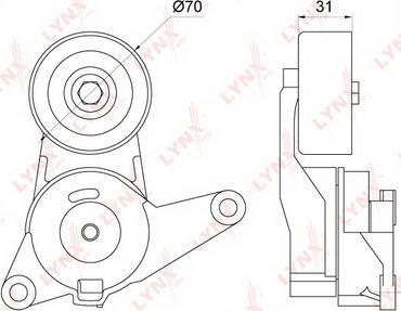 LYNXauto PT-3283 - Siksnas spriegotājs, Ķīļsiksna www.autospares.lv