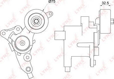 LYNXauto PT-3228 - Siksnas spriegotājs, Ķīļsiksna www.autospares.lv