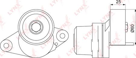 LYNXauto PT-3270 - Натяжитель, поликлиновый ремень www.autospares.lv