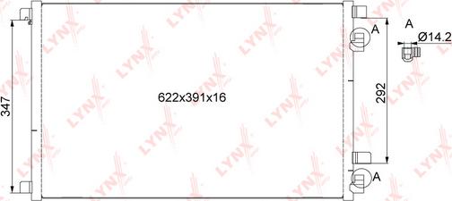 LYNXauto RC-0090 - Condenser, air conditioning www.autospares.lv