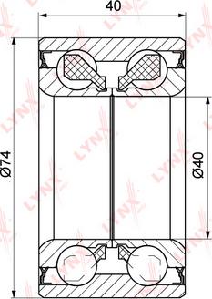 LYNXauto WB-1095 - Подшипник ступицы колеса, комплект www.autospares.lv