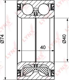 LYNXauto WB-1192 - Wheel hub, bearing Kit www.autospares.lv