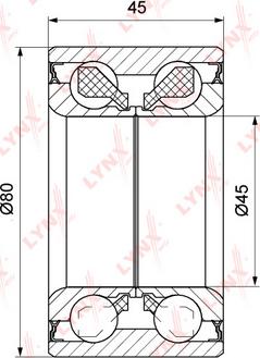 LYNXauto WB-1148 - Подшипник ступицы колеса, комплект www.autospares.lv