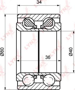 LYNXauto WB-1100 - Wheel hub, bearing Kit www.autospares.lv