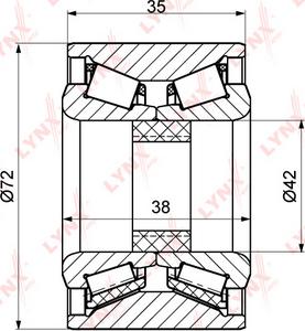 LYNXauto WB-1119 - Riteņa rumbas gultņa komplekts www.autospares.lv