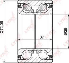 LYNXauto WB-1364 - Wheel hub, bearing Kit www.autospares.lv