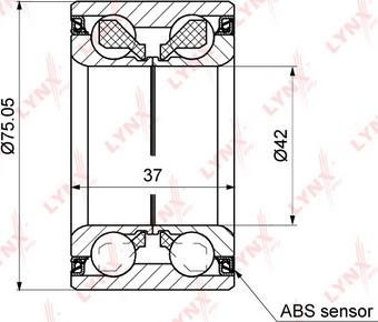 LYNXauto WB-1218 - Riteņa rumbas gultņa komplekts www.autospares.lv