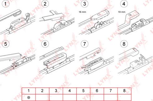 LYNXauto XF330 - Stikla tīrītāja slotiņa www.autospares.lv