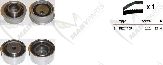 Mabyparts OBK010446 - Комплект зубчатого ремня ГРМ www.autospares.lv