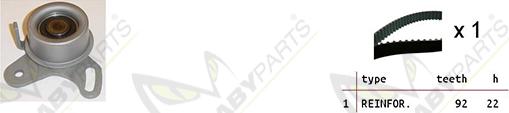 Mabyparts OBK010440 - Zobsiksnas komplekts www.autospares.lv