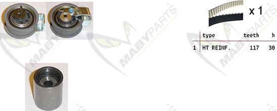 Mabyparts OBK010442 - Timing Belt Set www.autospares.lv