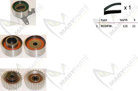 Mabyparts OBK010456 - Zobsiksnas komplekts www.autospares.lv