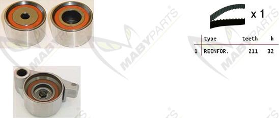 Mabyparts OBK010466 - Zobsiksnas komplekts autospares.lv