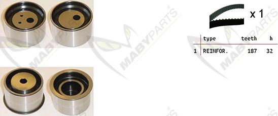 Mabyparts OBK010463 - Zobsiksnas komplekts www.autospares.lv