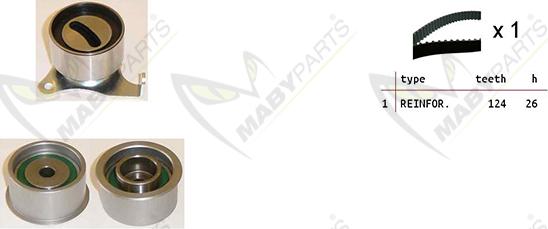 Mabyparts OBK010485 - Zobsiksnas komplekts autospares.lv