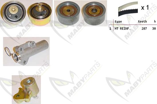 Mabyparts OBK010435 - Комплект зубчатого ремня ГРМ www.autospares.lv