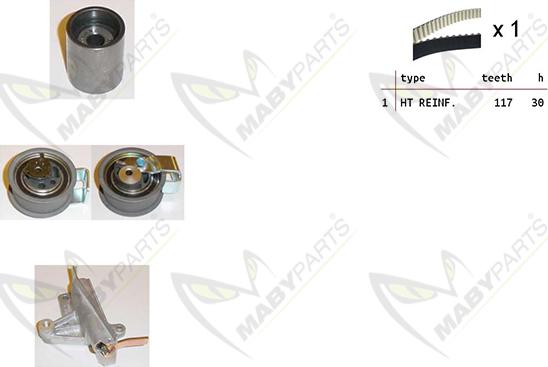 Mabyparts OBK010429 - Timing Belt Set www.autospares.lv