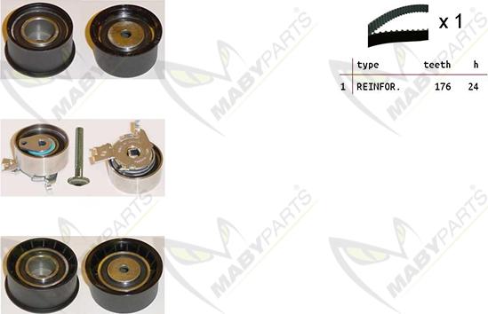 Mabyparts OBK010425 - Zobsiksnas komplekts autospares.lv