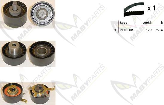 Mabyparts OBK010420 - Zobsiksnas komplekts autospares.lv