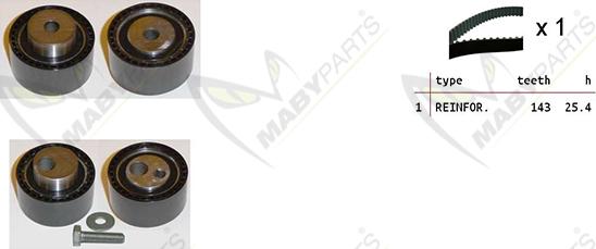 Mabyparts OBK010421 - Комплект зубчатого ремня ГРМ www.autospares.lv