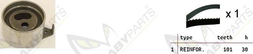 Mabyparts OBK010473 - Zobsiksnas komplekts autospares.lv