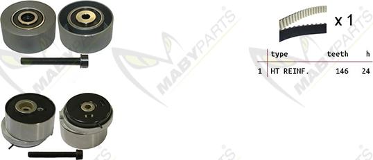 Mabyparts OBK010095 - Zobsiksnas komplekts autospares.lv