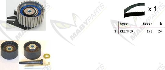 Mabyparts OBK010096 - Zobsiksnas komplekts autospares.lv