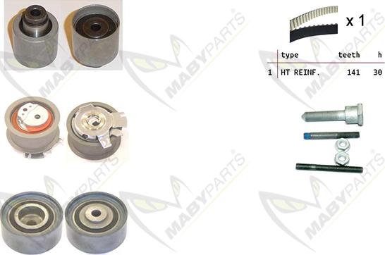 Mabyparts OBK010092 - Комплект зубчатого ремня ГРМ www.autospares.lv