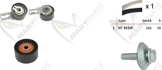 Mabyparts OBK010041 - Комплект зубчатого ремня ГРМ www.autospares.lv