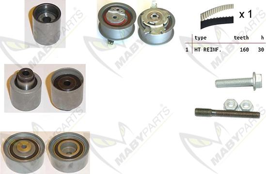 Mabyparts OBK010059 - Комплект зубчатого ремня ГРМ www.autospares.lv