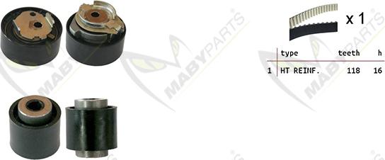 Mabyparts OBK010056 - Комплект зубчатого ремня ГРМ www.autospares.lv