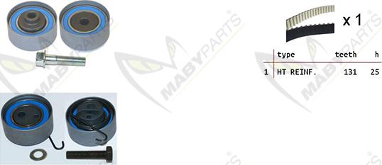 Mabyparts OBK010069 - Zobsiksnas komplekts autospares.lv