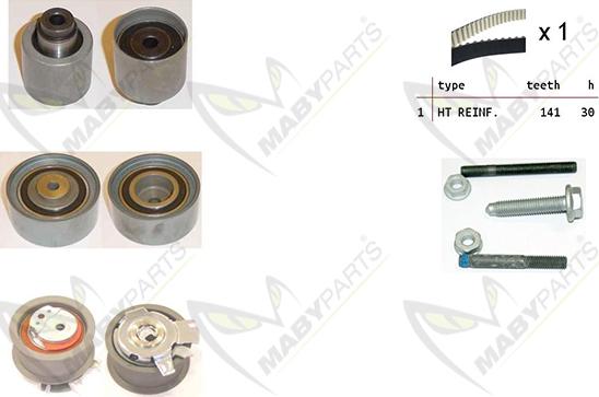 Mabyparts OBK010061 - Комплект зубчатого ремня ГРМ www.autospares.lv