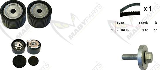 Mabyparts OBK010086 - Zobsiksnas komplekts autospares.lv