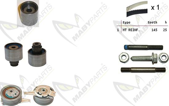 Mabyparts OBK010088 - Timing Belt Set www.autospares.lv