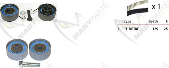 Mabyparts OBK010083 - Zobsiksnas komplekts autospares.lv